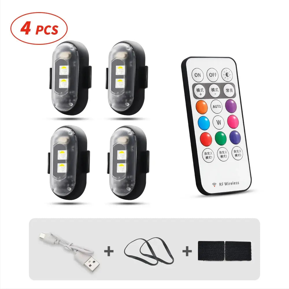 🔥2026 Hot Sale🔥 🚗✨ Remote Control Car Ambient Strobe Light 🌈⚡ Colorful Glow & Night Visibility