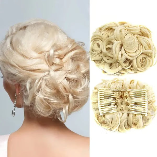 💃Messy Curly Dish Bun✨
