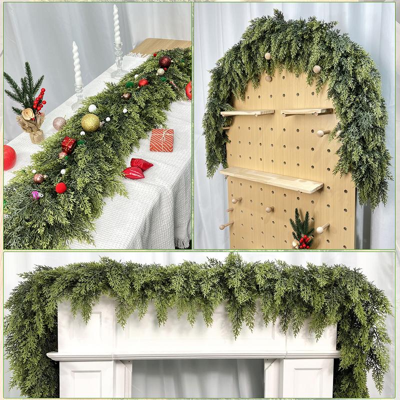 š2025 Super Value Seš„6 FT Artificial Cedar Garlands āRealistic Touch Winter Greenery