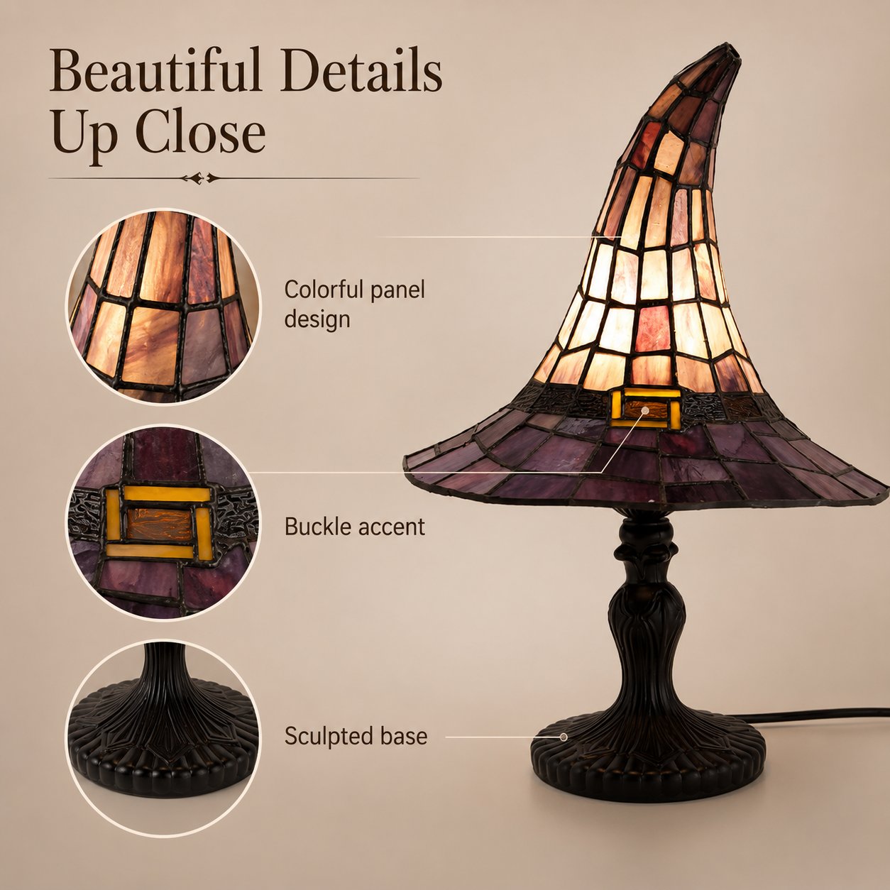 🧙♀️ Stained-Resin-Style Witch Hat Lamp