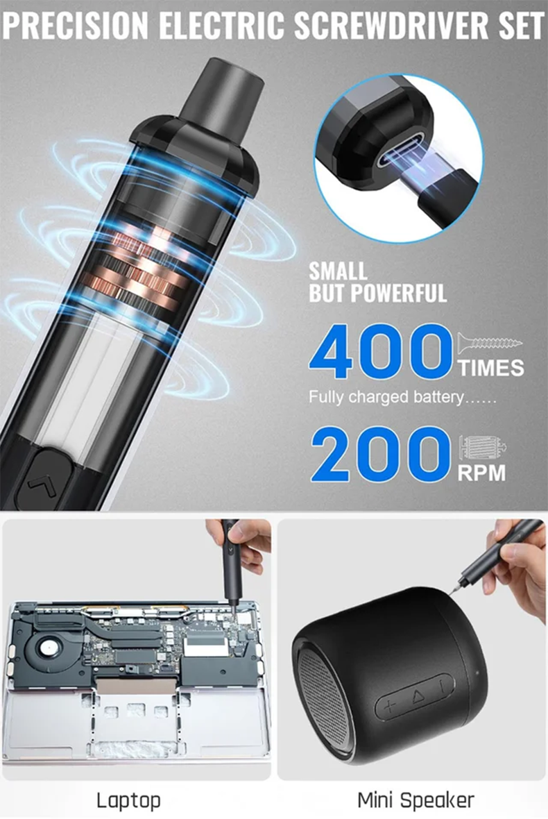 All-in-one precision electric screwdrive