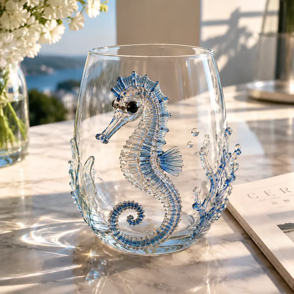 š The Perfect Beach House Gift š 3D Ocean Animal Artisan Glassware Collection