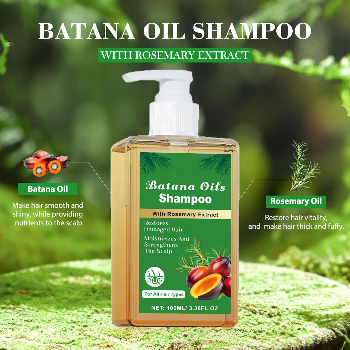🧴Batana Oil Shampoo with Rosemary Extract