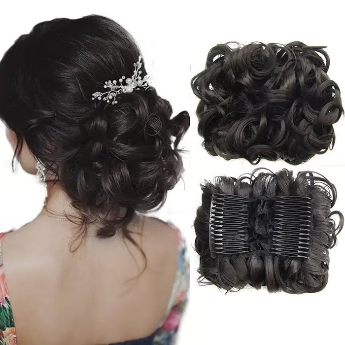 💃Messy Curly Dish Bun✨