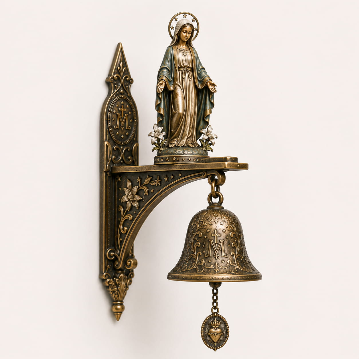β¨ Limited-Time 49% OFF | Our Lady of Grace Bronze Wall Bell π Faith-Inspired Catholic Decor