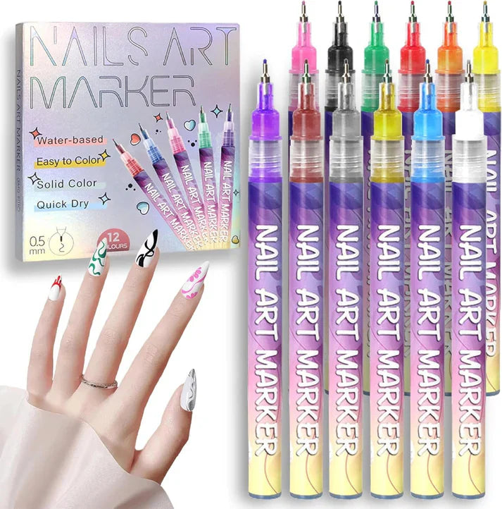 Last Day 50% OFF🎨12 Colors Nail Art Pens Set