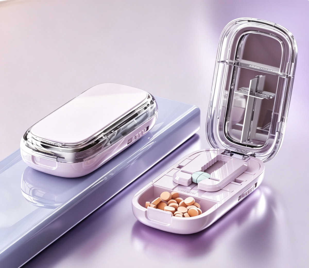 💊 Portable Pill Cutter|Clean & Accurate Medicine Splitter
