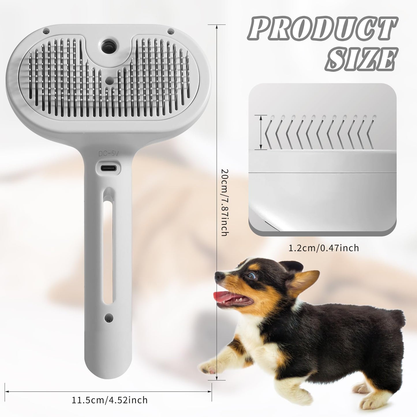 š„Hot SaleāØSelf-Cleaning Spray Pet Brush for Shedding