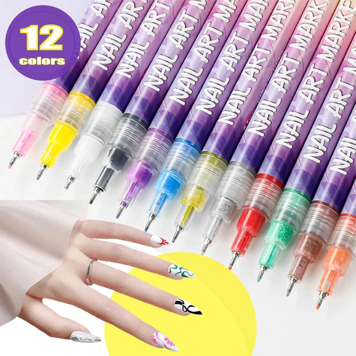 Last Day 50% OFF🎨12 Colors Nail Art Pens Set