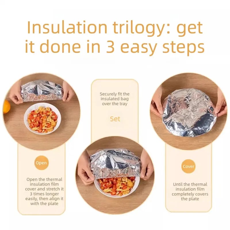 🔥🍲Reusable Aluminum Foil Food Cover – Keeps Meals Warm, Fresh & Protected