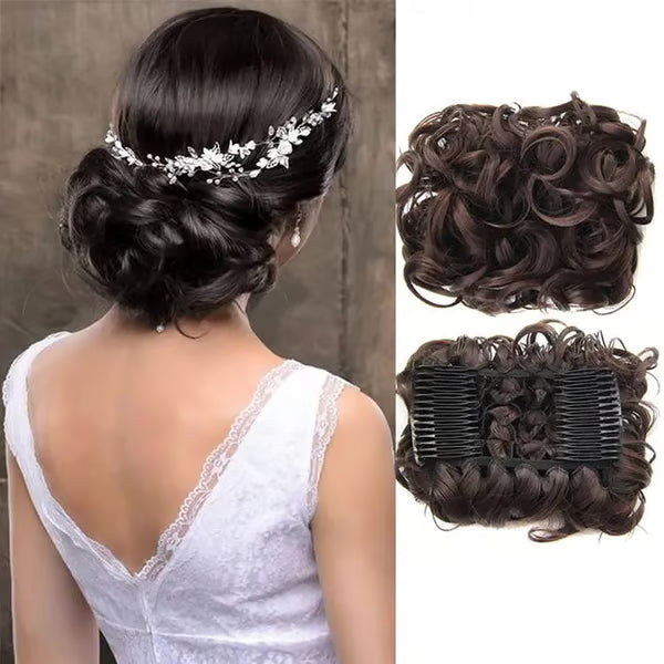 💃Messy Curly Dish Bun✨