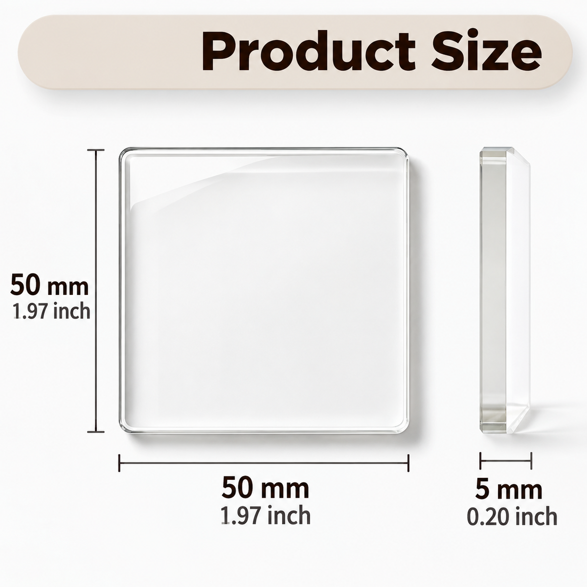 🧲📸 10-Pcs Magnetic Clear Acrylic Photo Frames DIY Fridge Magnets
