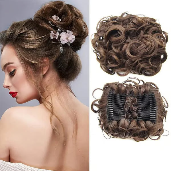 💃Messy Curly Dish Bun✨