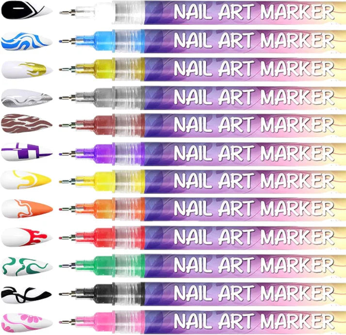 Last Day 50% OFF🎨12 Colors Nail Art Pens Set