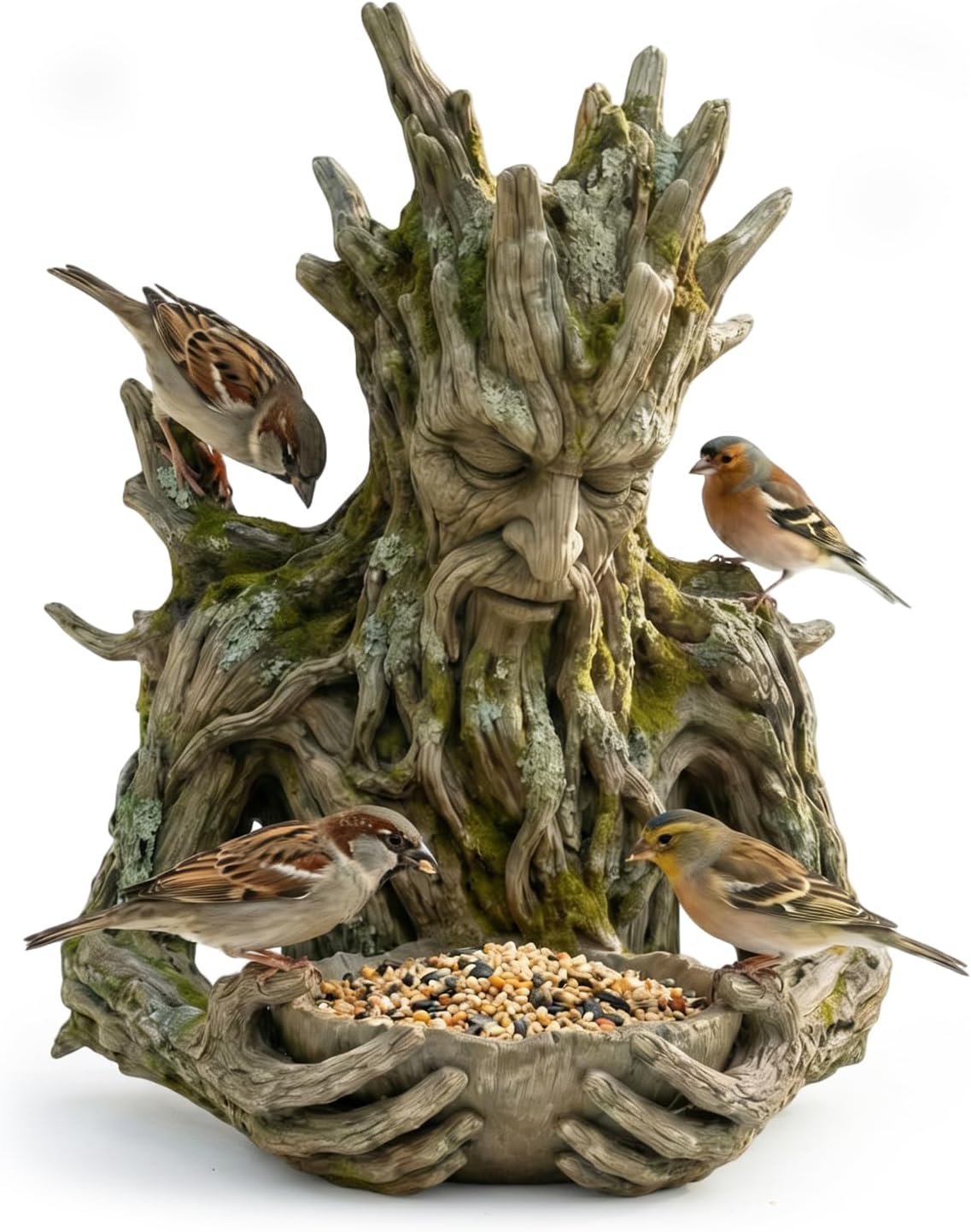 🔥 Garden Best Seller 🐦 Tree Spirit Bird Feeder – Outdoor Resin Decor 🌿