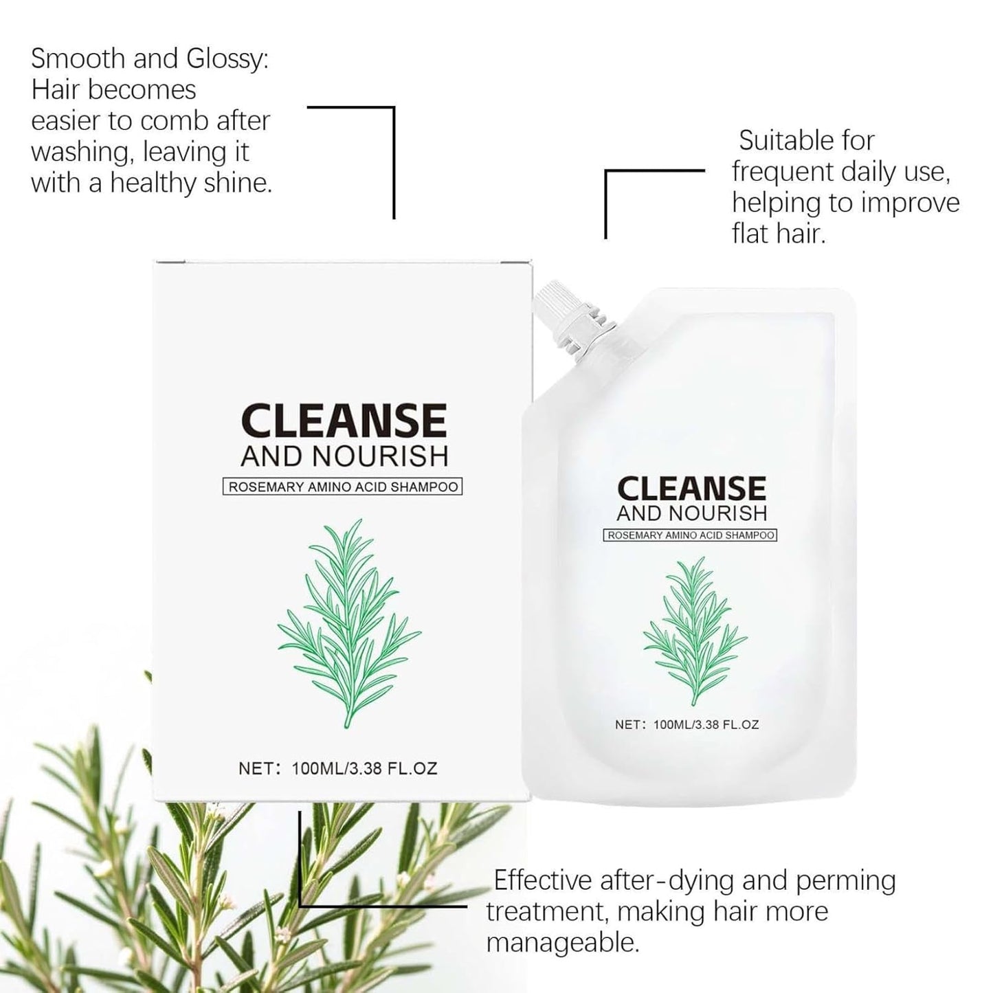 🔥Last Day 50% OFF The Holy Grail of Hair Care: Rosemary Foam Shampoo