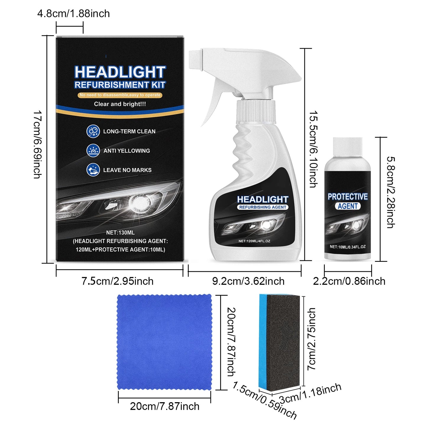 Buy 2 Get 1 Free🚘Automotive Headlamp Restoration Fluid, blurring enhanced crystalline coating refurbisher