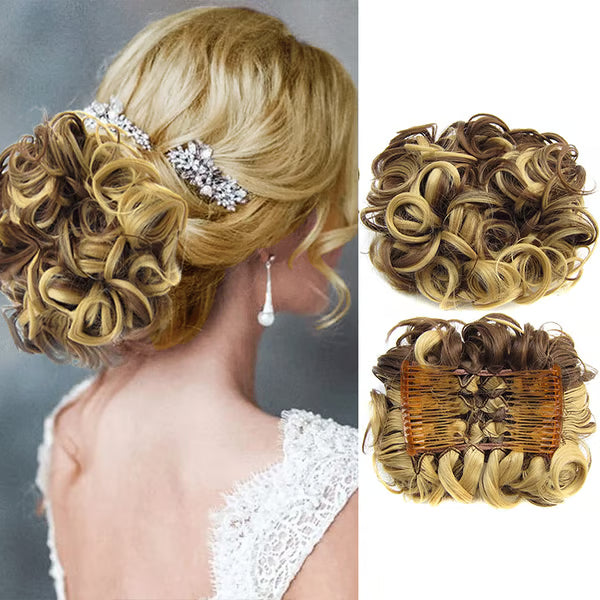 💃Messy Curly Dish Bun✨