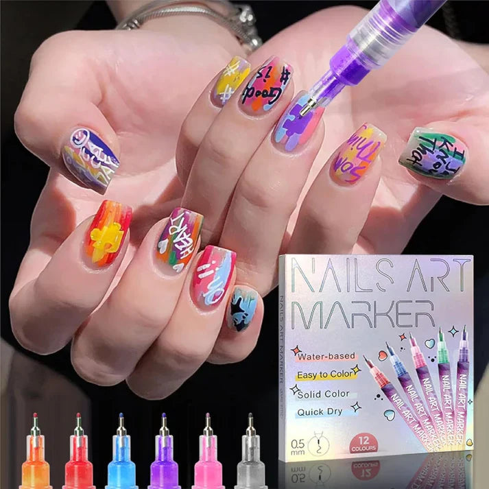 Last Day 50% OFF🎨12 Colors Nail Art Pens Set