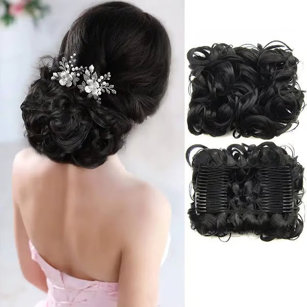 💃Messy Curly Dish Bun✨