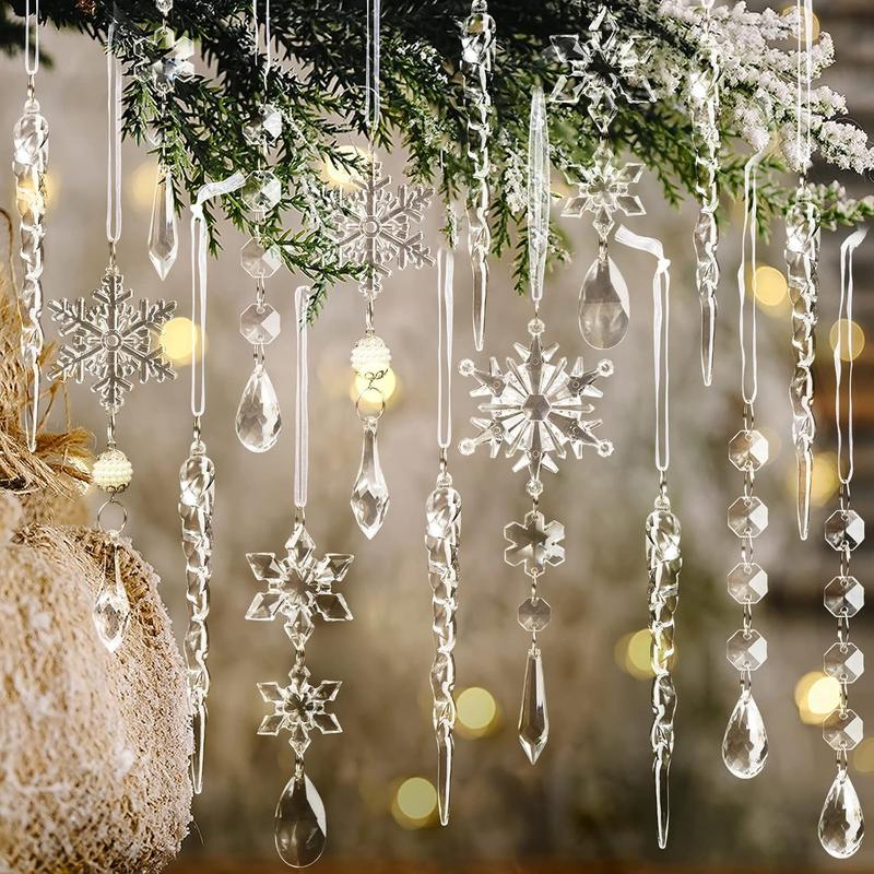 🎅🎄Crystal Snowflake Ornaments – Winter New Year Party