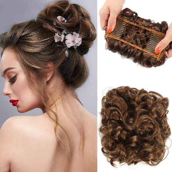 💃Messy Curly Dish Bun✨