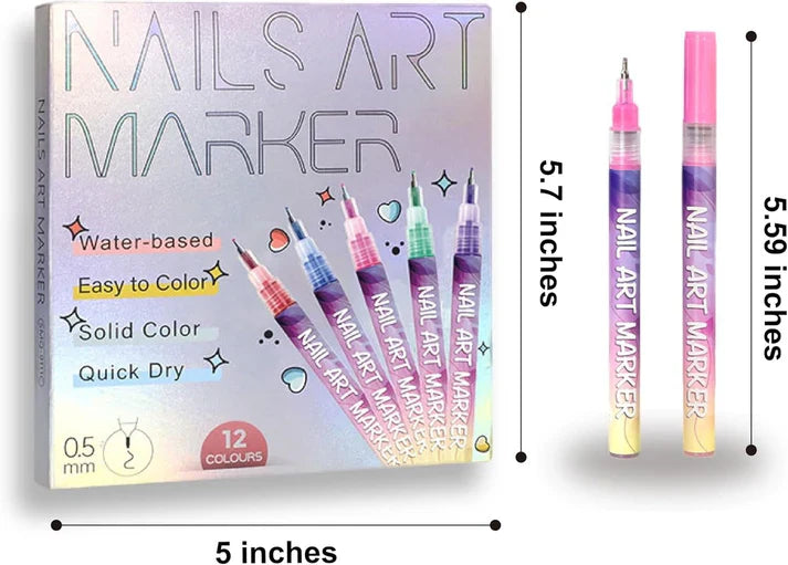 Last Day 50% OFF🎨12 Colors Nail Art Pens Set