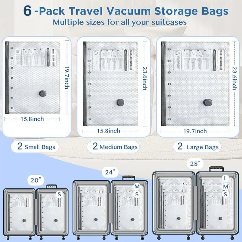 🥳2026 HOT SALE💥50% OFF NOW✨Cordless Travel Vacuum Storage Compression Bag Set