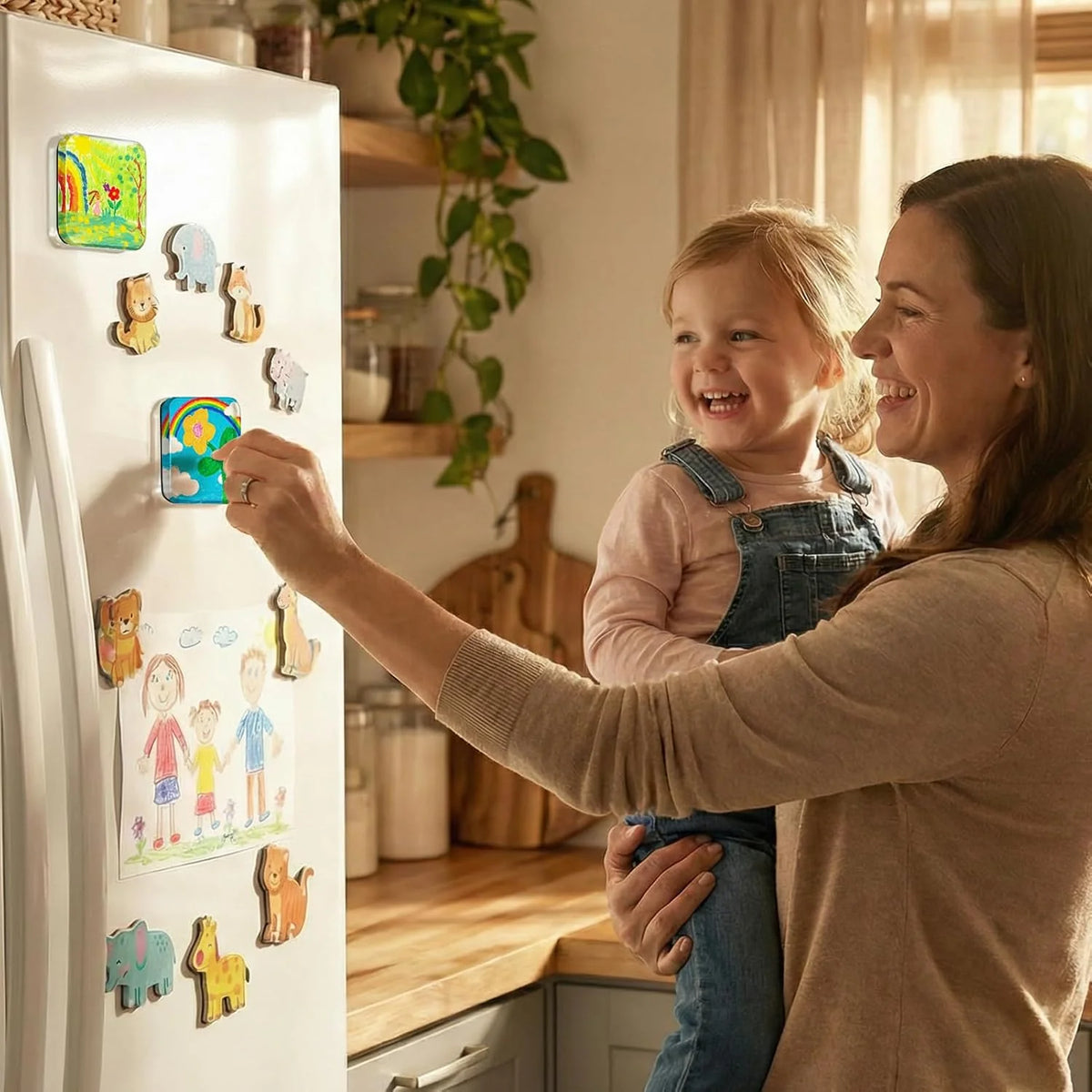 ✨ DIY Photo Fridge Magnet Kit – 10 Pack Clear Acrylic Picture Magnets 🧲