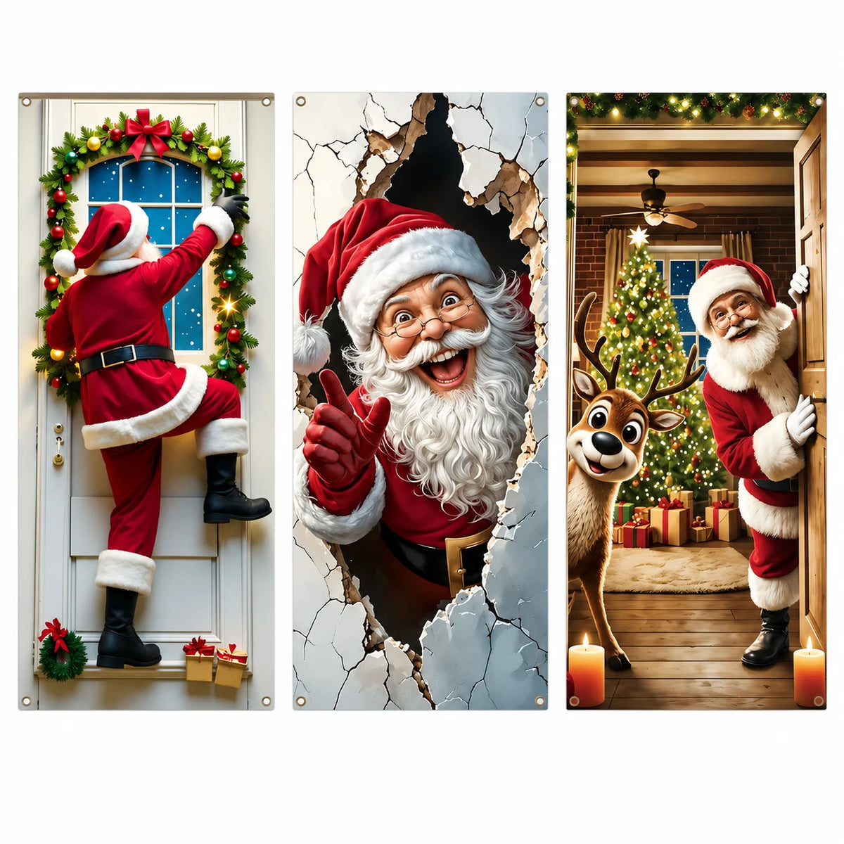 🔥Last Day Promotion 60% OFF💥2026 Christmas Front Door Decoration Cover