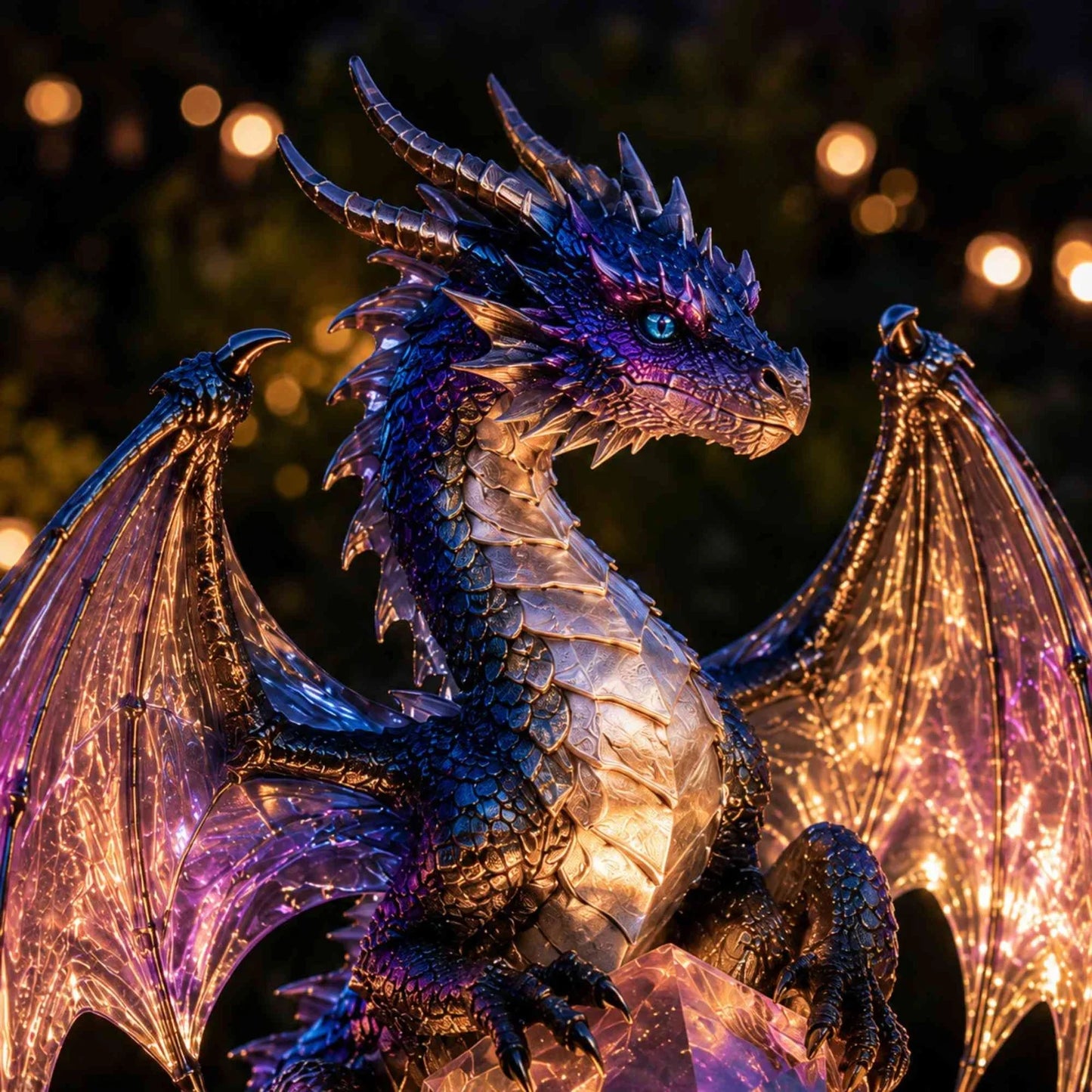 🎁 Dragon Lover's Gift 🐉 Solar LED Dragon Statue – Waterproof Garden & Patio Ornament