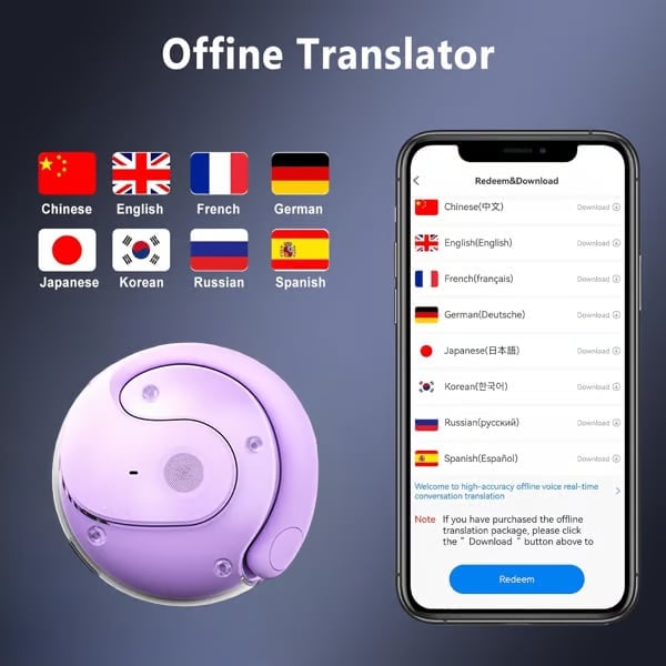 AI Translation Wireless Bluetooth Translation Earbuds