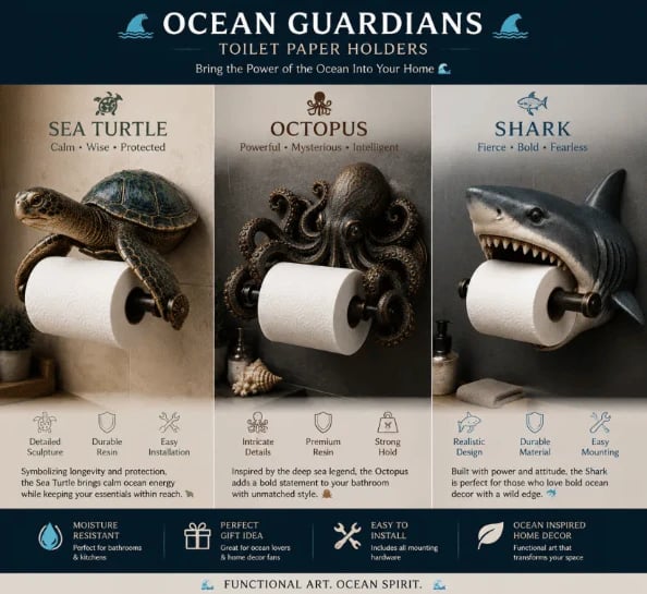 š Ocean Guardians Toilet Paper Holder Series