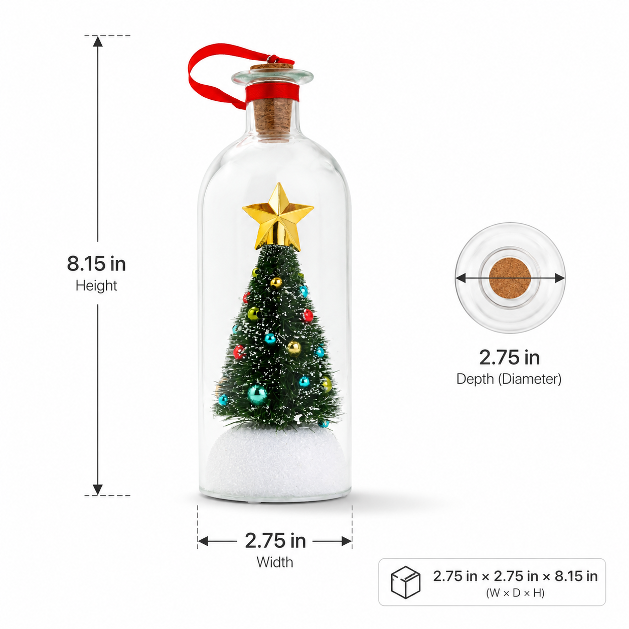 ⏰Hot Sale 50% Off - Recordable Christmas Tree Message in a Bottle