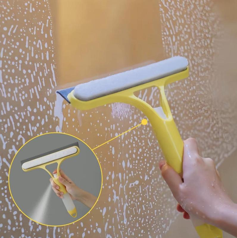 3-in-1 Window Cleaner: Spray + Scrub + Squeegee for Home & Car✨