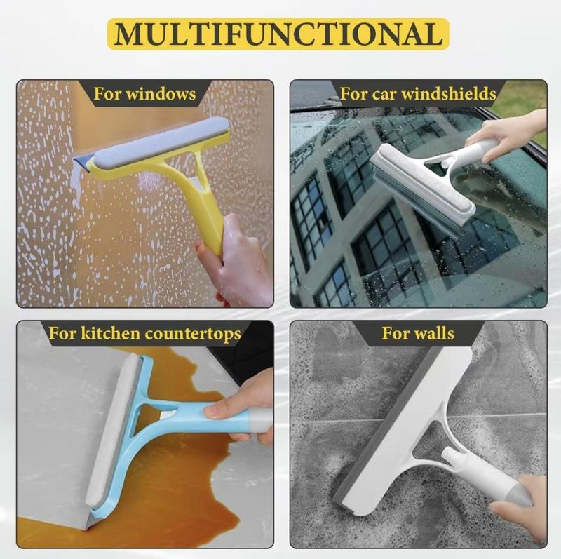 3-in-1 Window Cleaner: Spray + Scrub + Squeegee for Home & Car✨