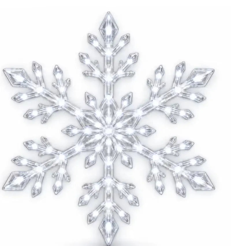 ⏳ Last Day 49% OFF – ❄️ LED Snowflake Wall Lights with Blue & White Glow, Remote Control