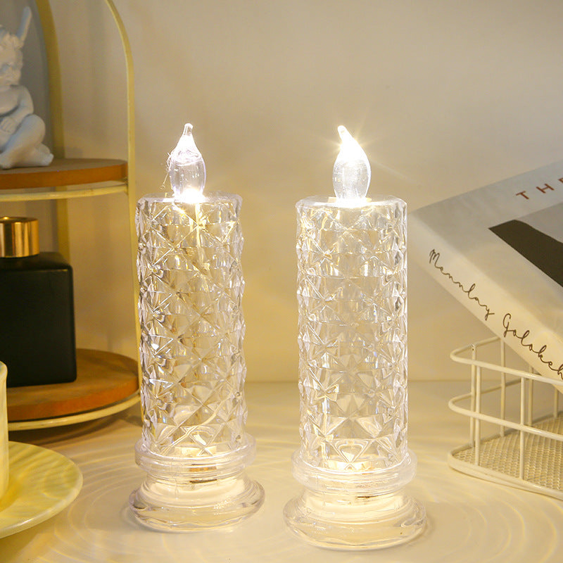 🎅Xmas Sales🔥Crystal LED Candle Set – Warm Flickering Glow for Date Nights, Parties & Home Decor