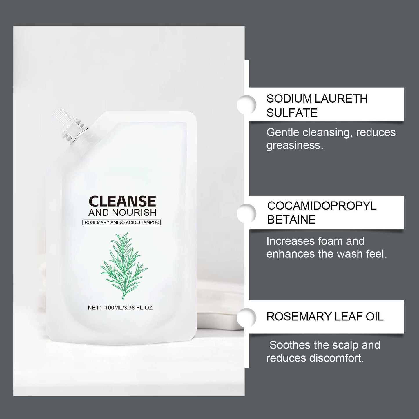 🔥Last Day 50% OFF The Holy Grail of Hair Care: Rosemary Foam Shampoo
