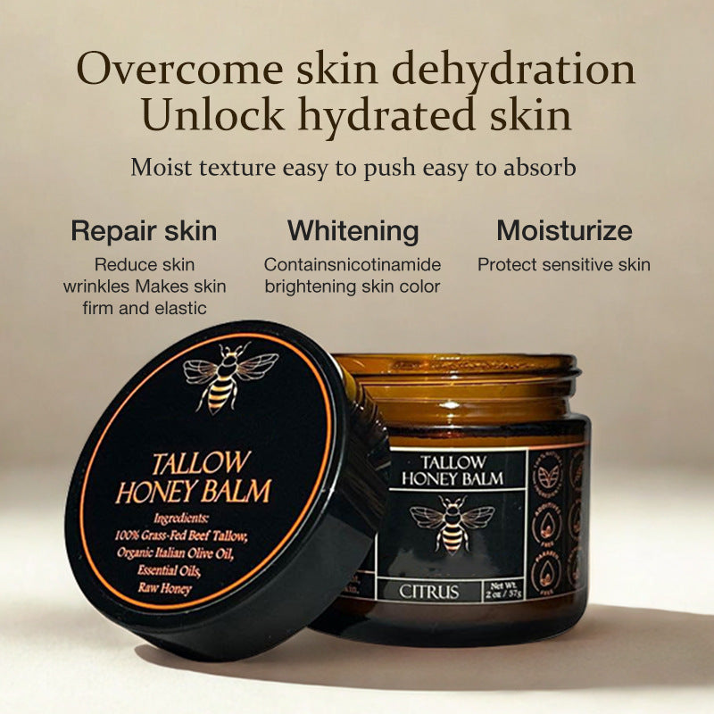 🔥Organic Grass-Fed Beef Tallow Balm with Raw Honey