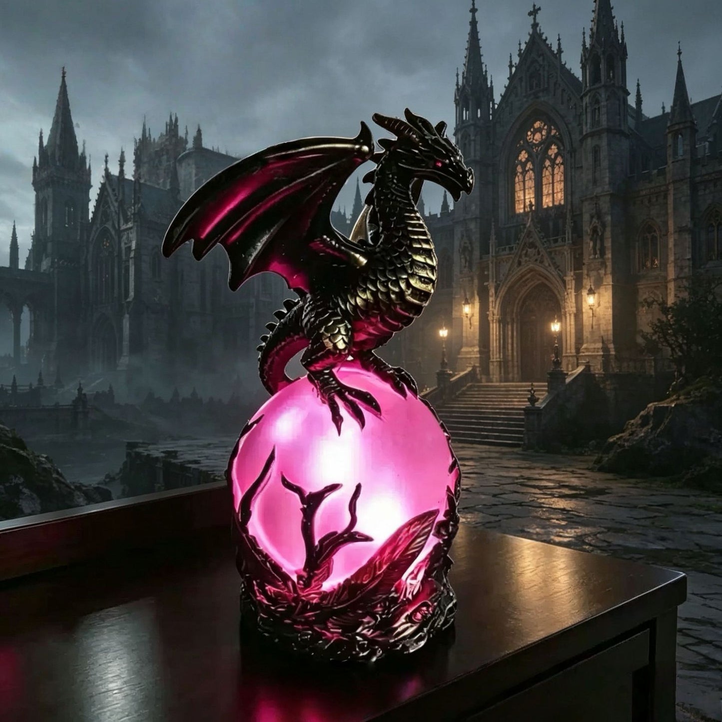 š„Free Shippingš® Gothic Dragon LED Crystal Ball Lamp ā Dark Aesthetic Decor