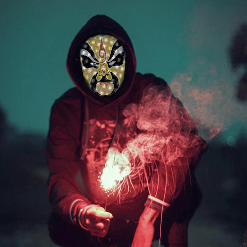 π LED Face-Changing Mask π» | Programmable Gestures β | Halloween / Party / DIY Fun π