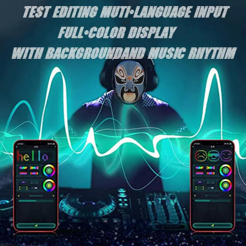π LED Face-Changing Mask π» | Programmable Gestures β | Halloween / Party / DIY Fun π