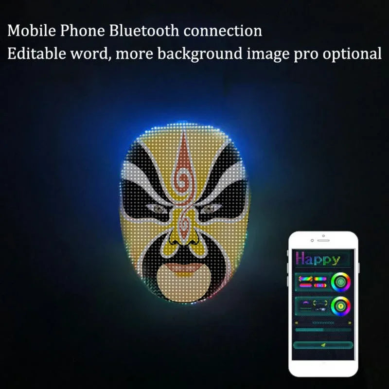 π LED Face-Changing Mask π» | Programmable Gestures β | Halloween / Party / DIY Fun π