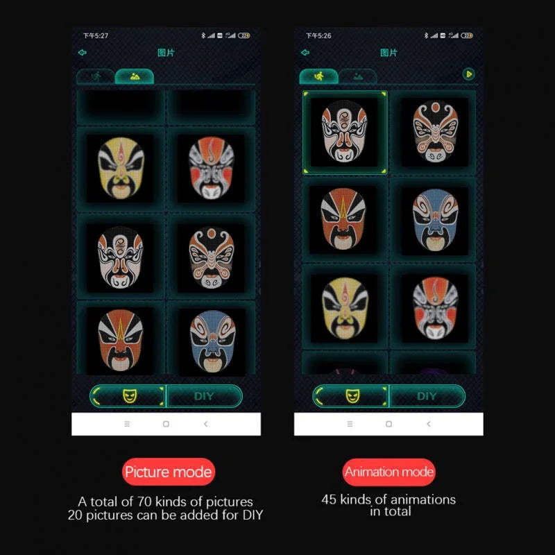 π LED Face-Changing Mask π» | Programmable Gestures β | Halloween / Party / DIY Fun π