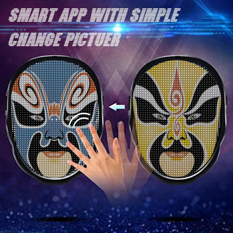 π LED Face-Changing Mask π» | Programmable Gestures β | Halloween / Party / DIY Fun π