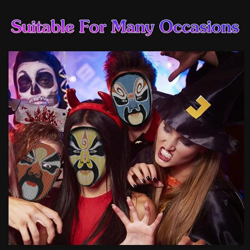 π LED Face-Changing Mask π» | Programmable Gestures β | Halloween / Party / DIY Fun π