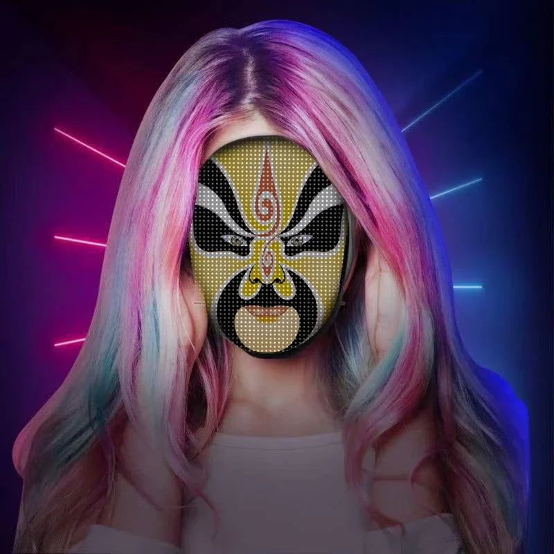 π LED Face-Changing Mask π» | Programmable Gestures β | Halloween / Party / DIY Fun π
