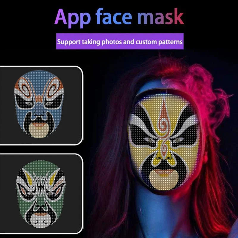 π LED Face-Changing Mask π» | Programmable Gestures β | Halloween / Party / DIY Fun π