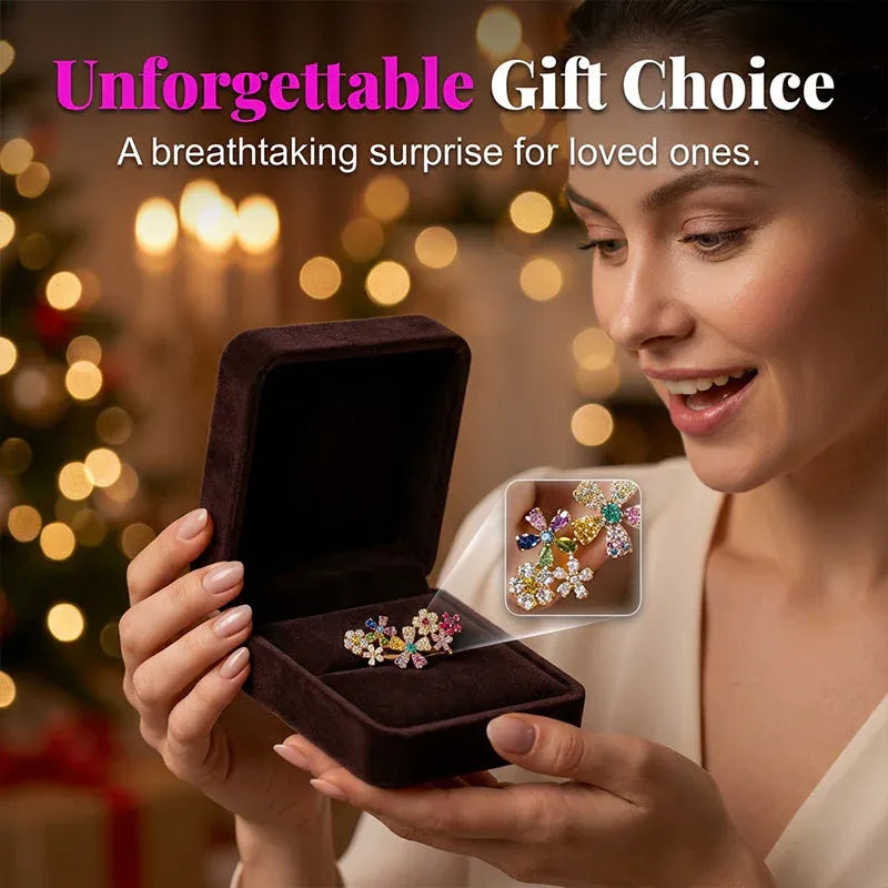 πΈ LIMITED-TIME ! β¨ Vibrant Floral Crawler Earrings β Multicolor Rhinestone, Lightweight, Hypoallergenic π